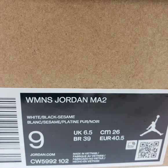 Women's Jordan MA2 White Size US 9 CW5992-102 - Picture 7 of 8
